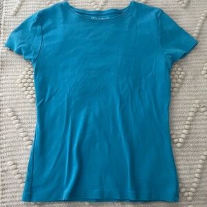 Ann Taylor Turquoise Short Sleeve Tee